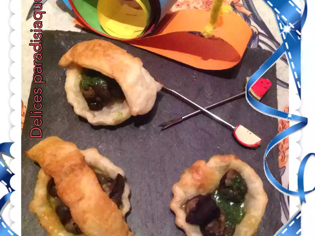 Panier feuilleté aux escargots de Bourgogne