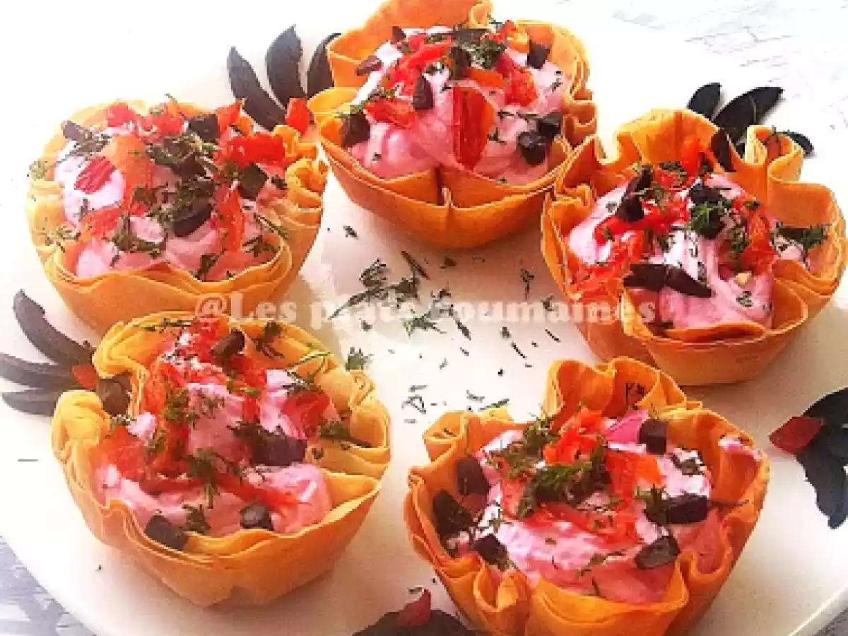 Paniers de brick à la crème de fromage