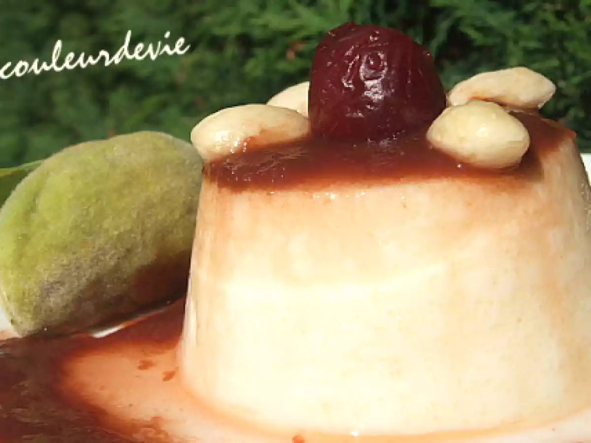 Panna cotta à l'amande et coulis de cerises - photo 2
