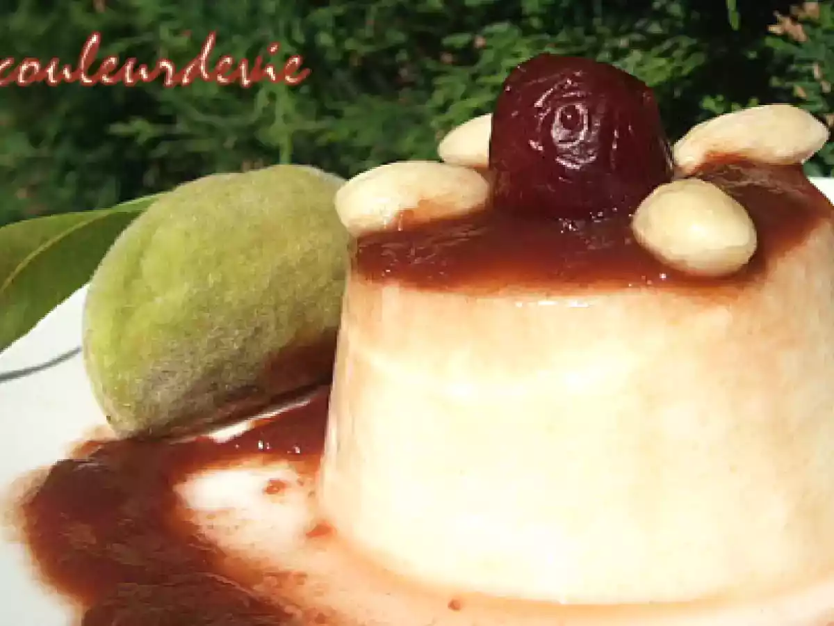 Panna cotta à l'amande et coulis de cerises - photo 3