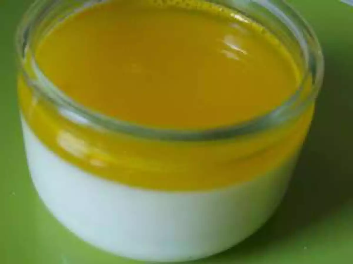 Panna cotta à l'orange et miroir orange