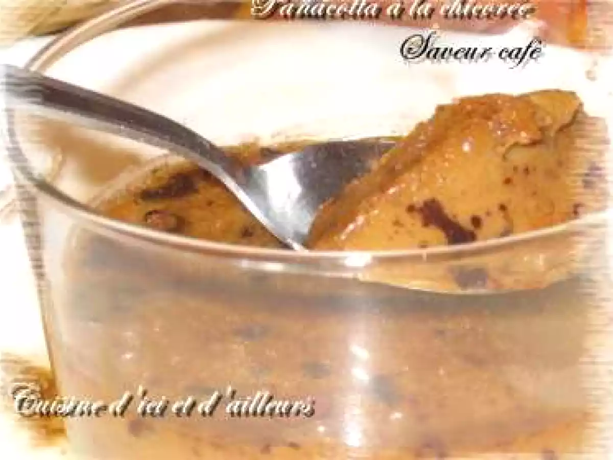 Panna cotta à la chicorée saveur café