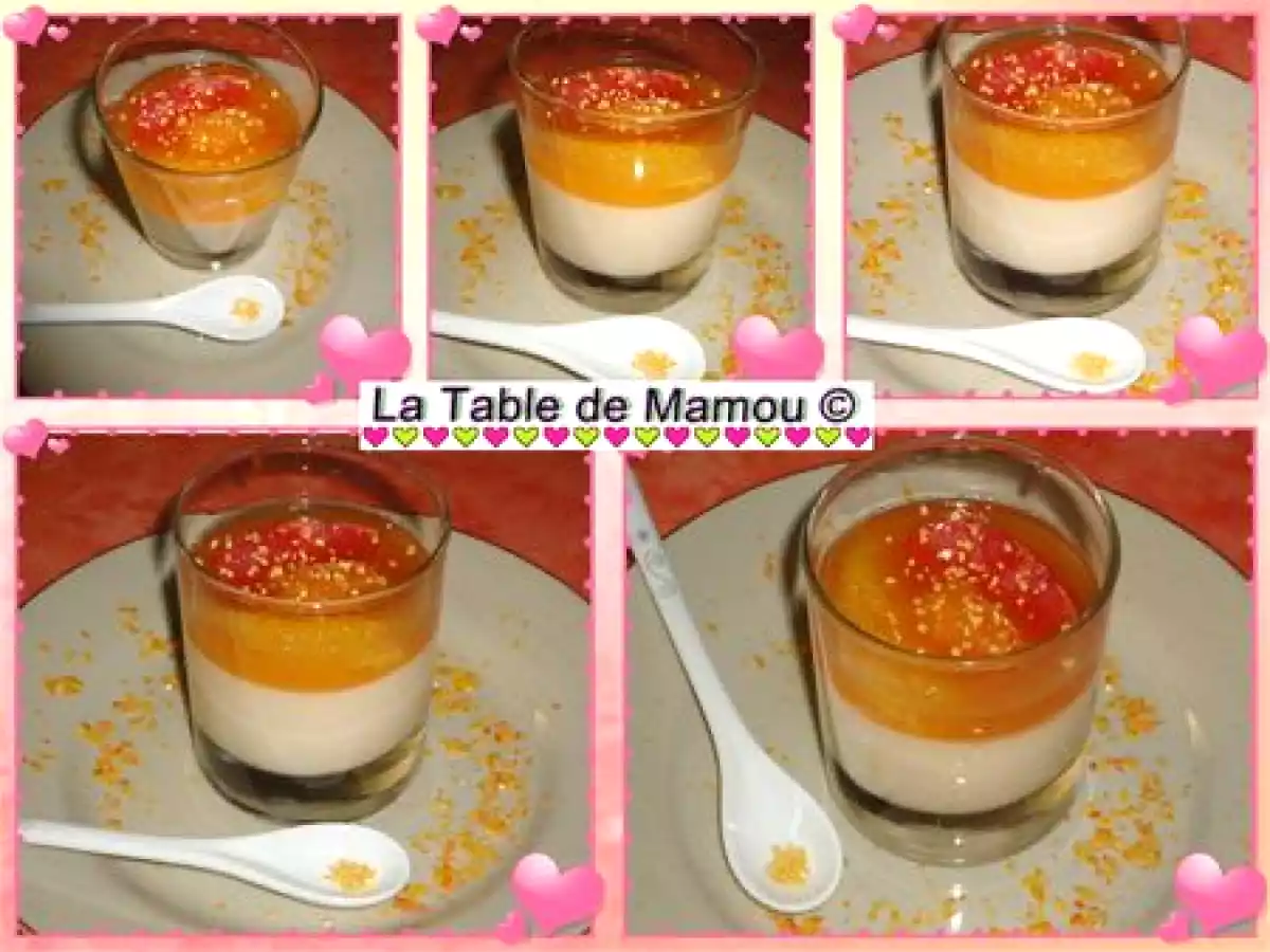 Panna cotta à la confiture de bergamote et sa compotée d'agrumes