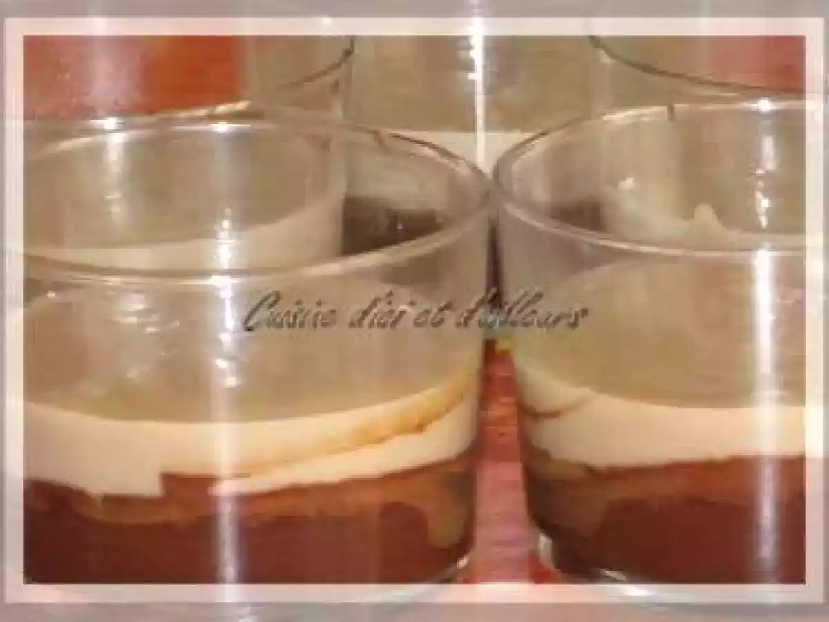 Panna cotta à la crème de marron sur fondant au chocolat