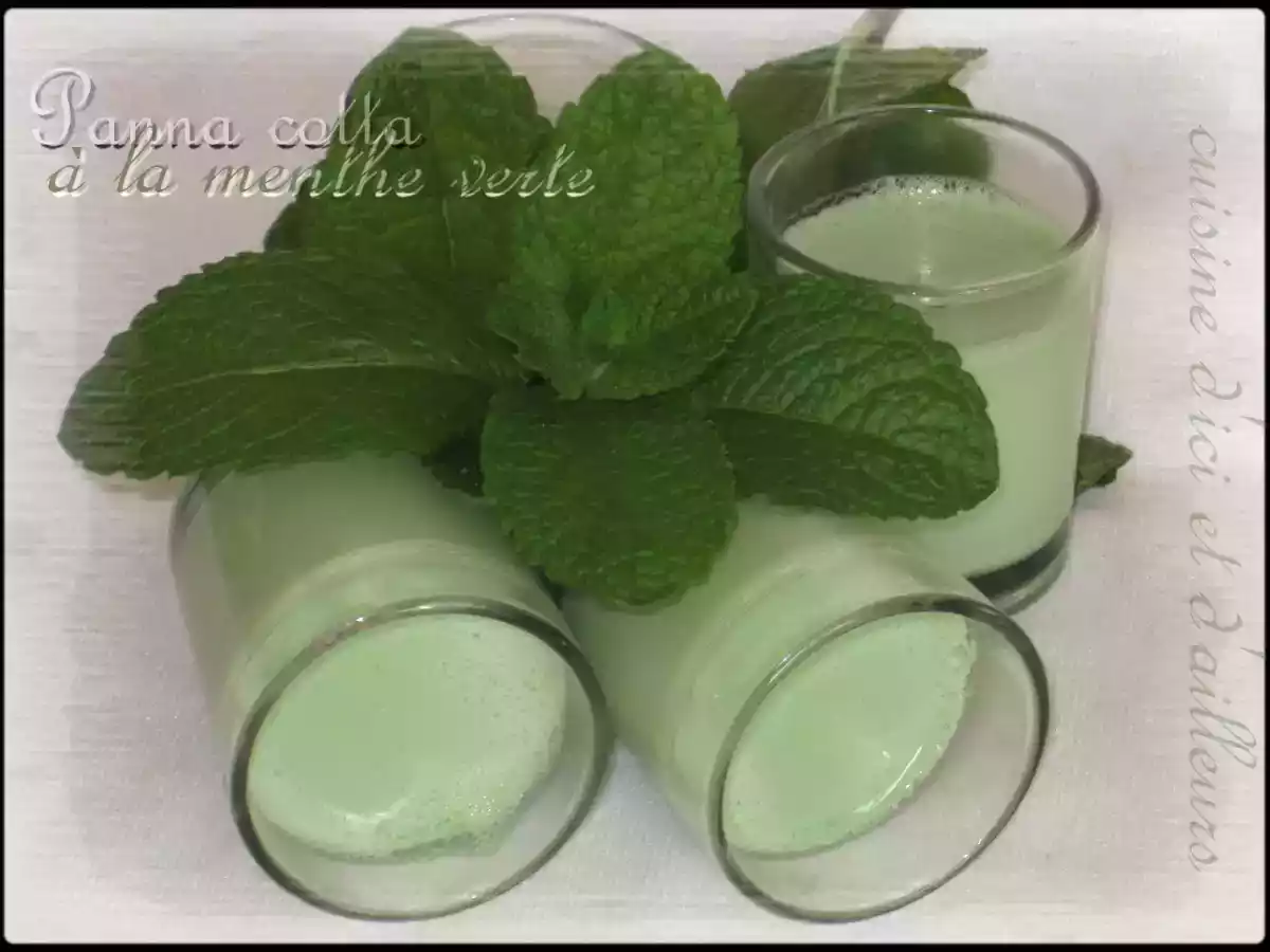 Panna cotta à la menthe verte