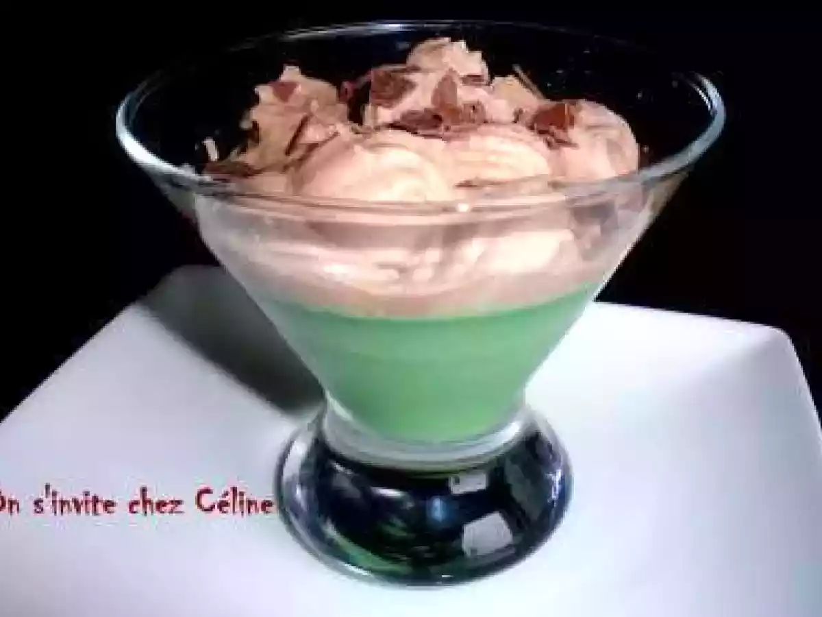 Panna cotta à la pistache et sa mousse au chocolat