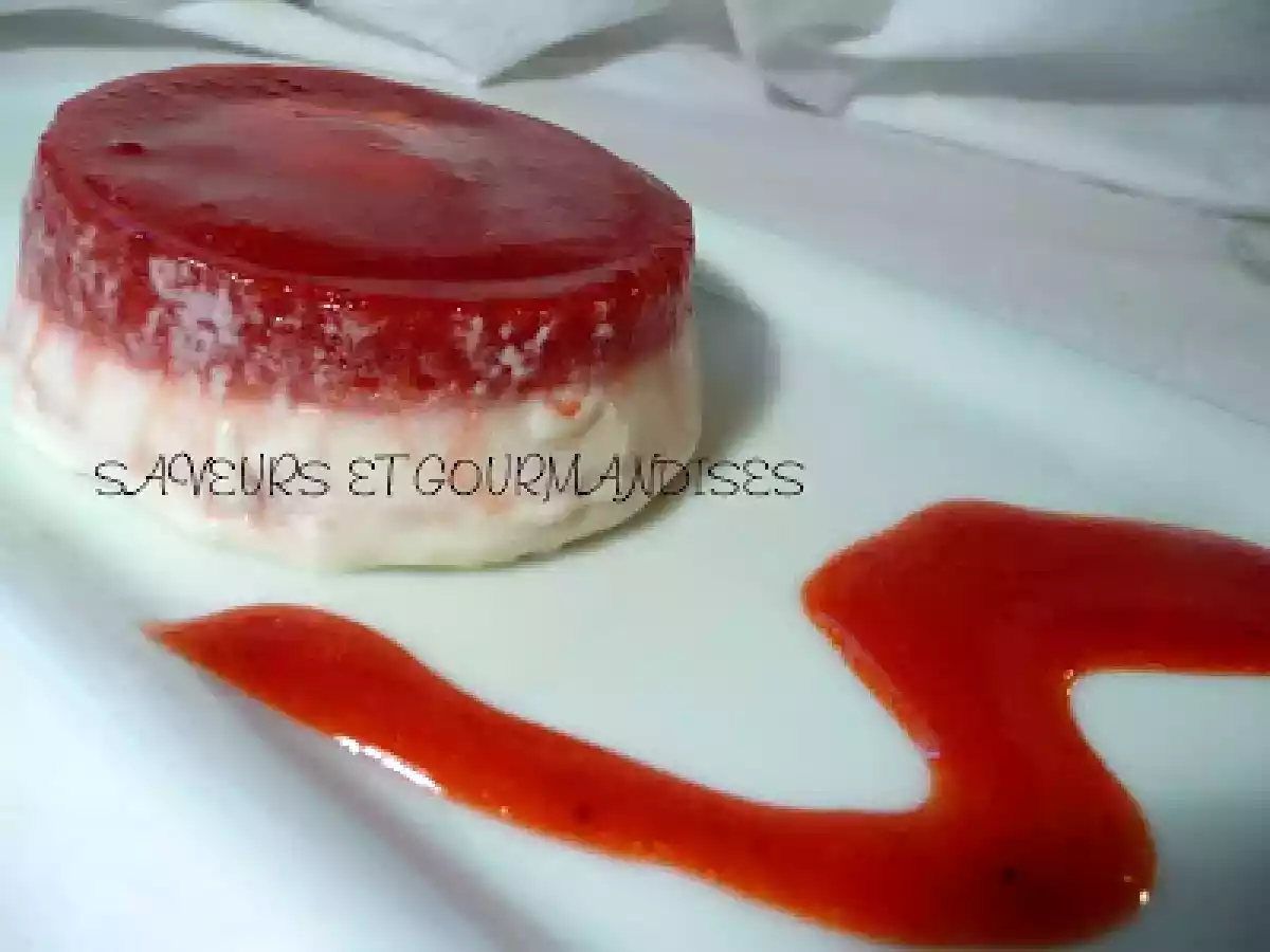 Panna cotta à la vanille et sa gelée de fraises. - photo 2