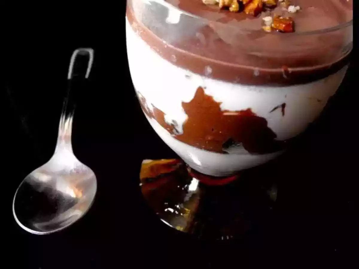 Panna cotta au Nutella et noix caramélisées