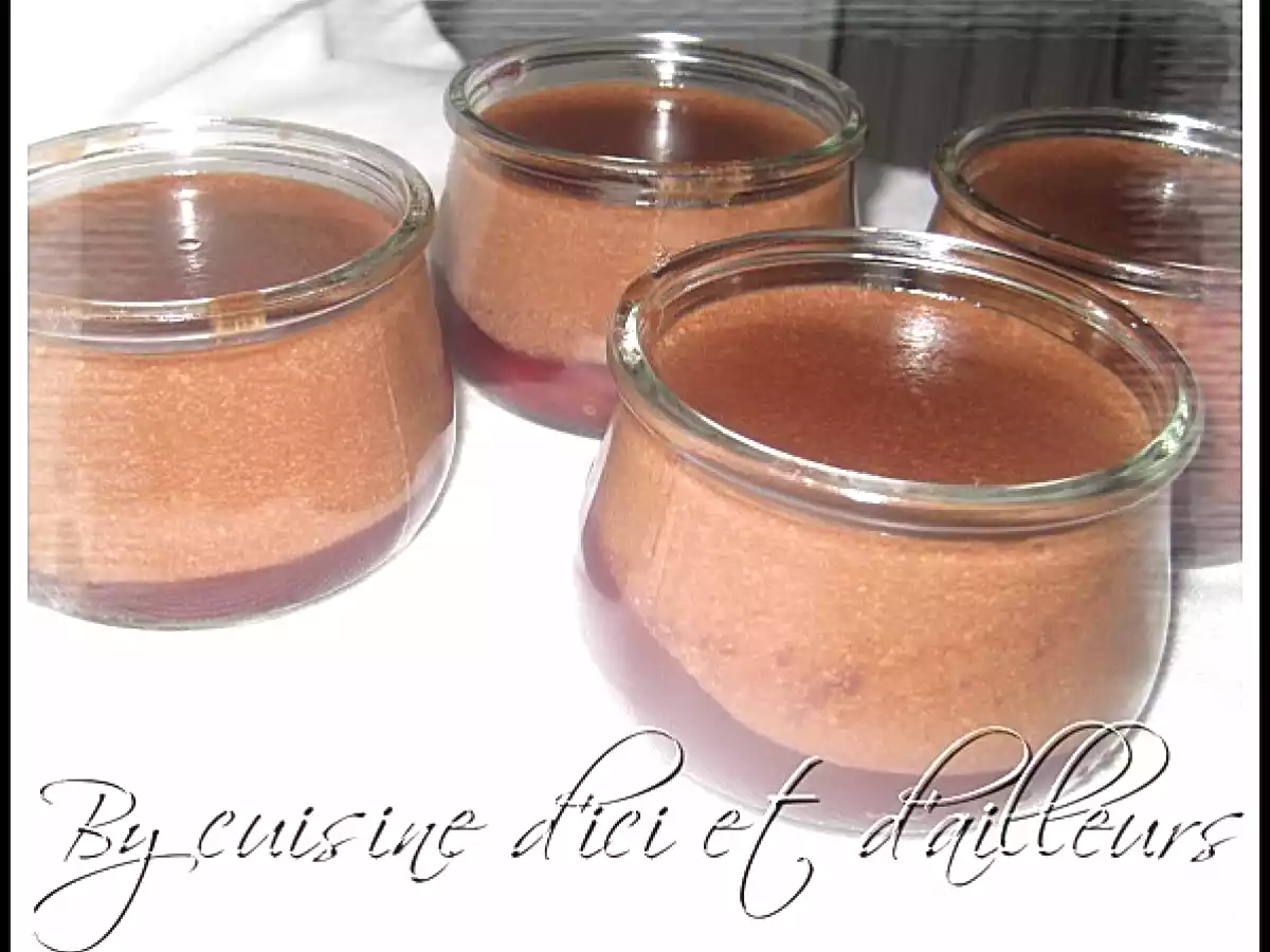 Panna cotta au nutella et son coulis de framboises