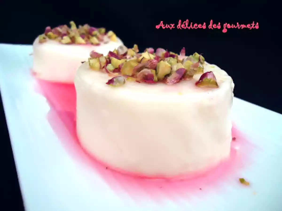 PANNA COTTA AU SIROP DE ROSE ET AUX PISTACHES - photo 3