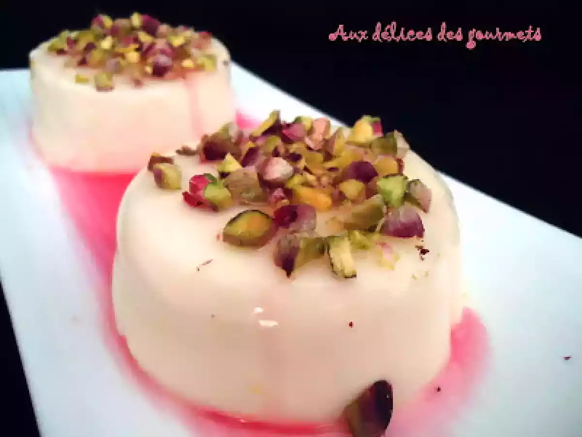 PANNA COTTA AU SIROP DE ROSE ET AUX PISTACHES - photo 4