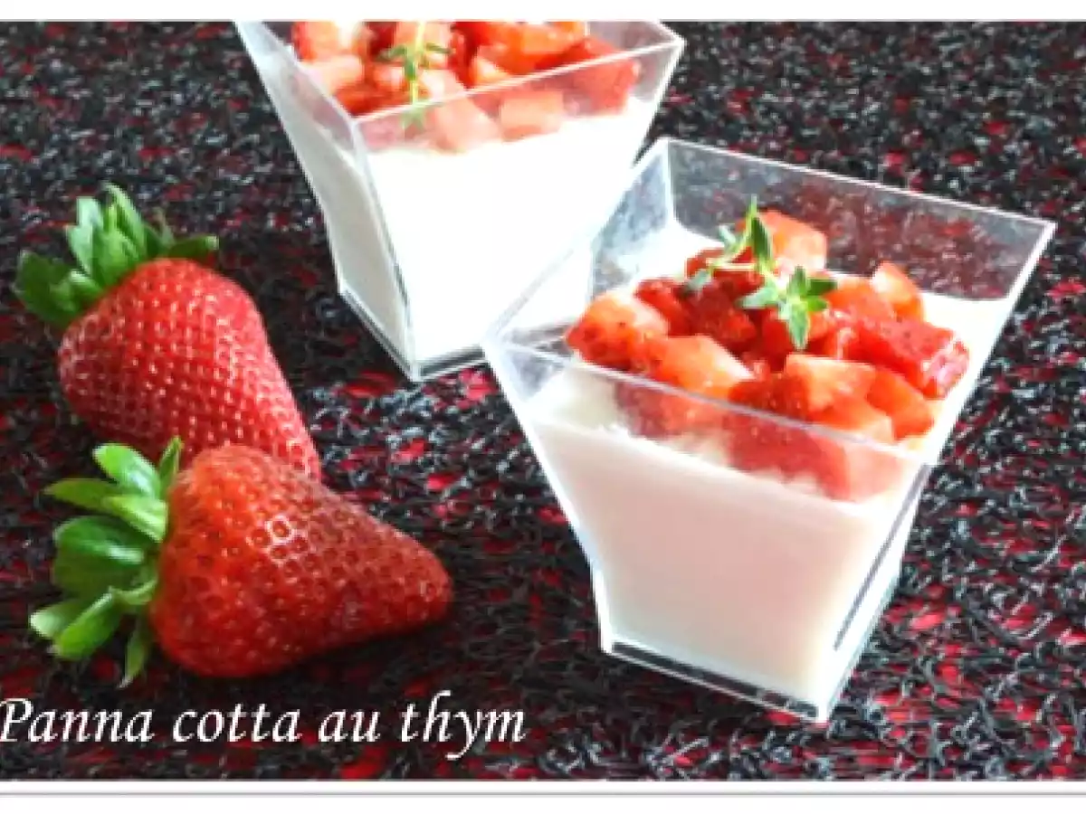 Panna cotta au thym