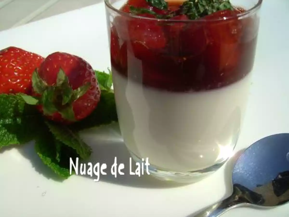 PANNA COTTA AU WASABI et FRAISES à la CREME DE VINAIGRE BALSAMIQUE - photo 3