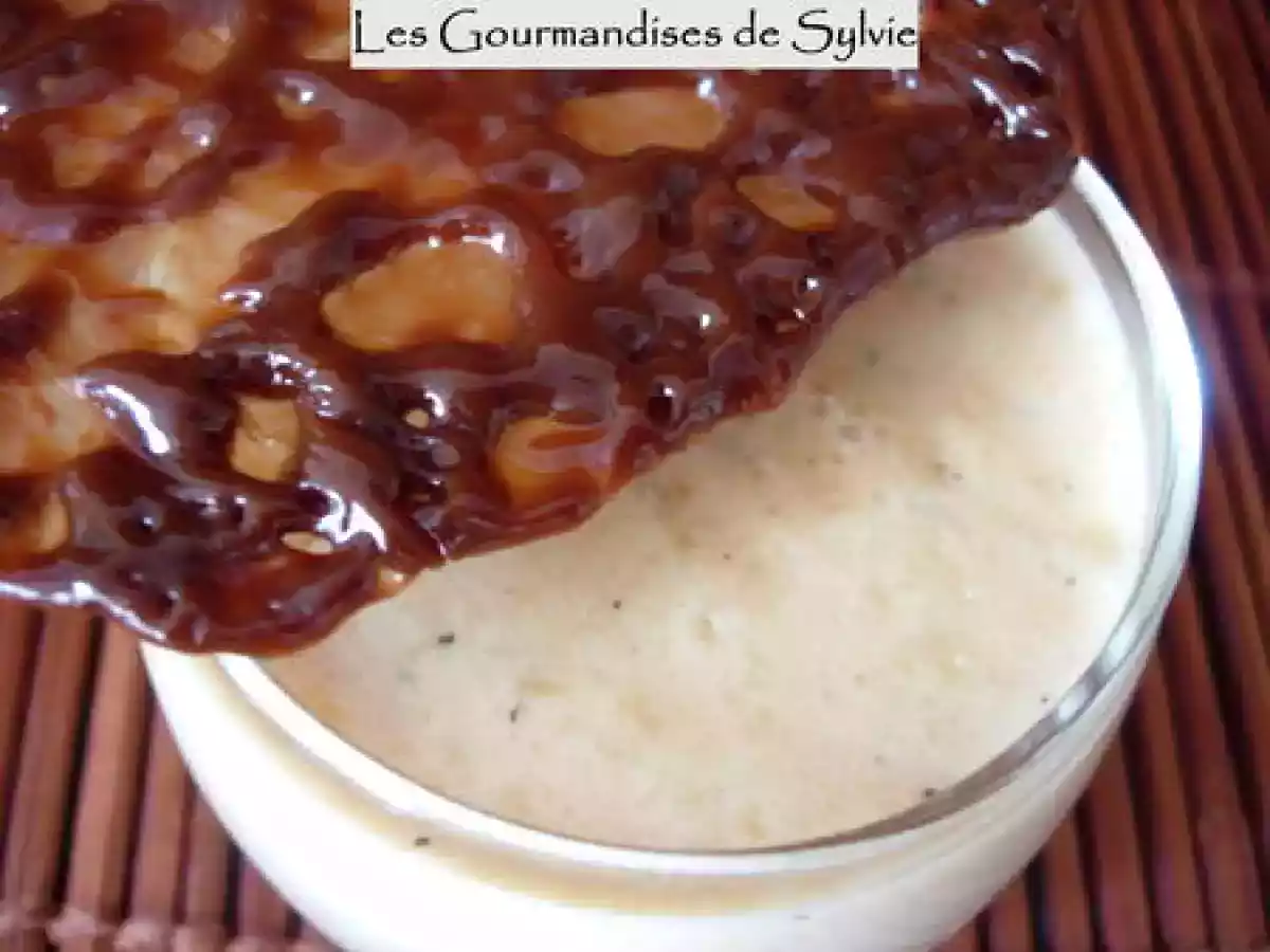 Panna-Cotta aux Caranougats et sa Tuile au Carambar