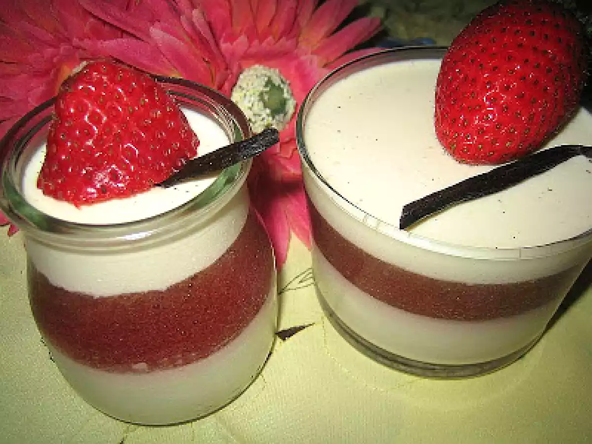 PANNA COTTA AUX FRAISES, VINAIGRE BALSAMIQUE!!!