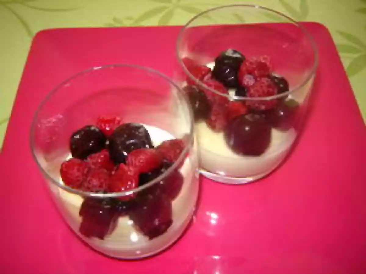 Panna cotta aux fruits rouges