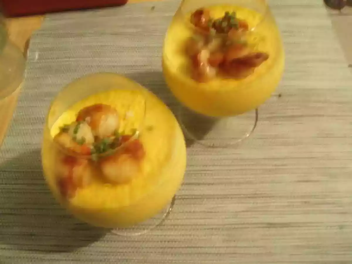 Panna cotta aux poivrons et Noix de saint Jacques : anniversaire de mariage