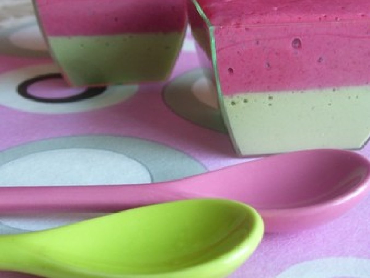 Panna cotta avocatthé matcha et framboise Recette Ptitchef