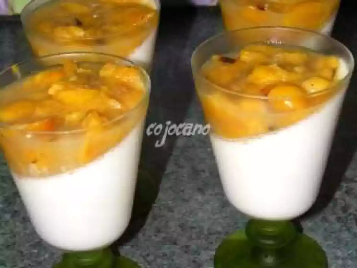 PANNA COTTA BERGAMOTE ET COMPOTEE DE MIRABELLE