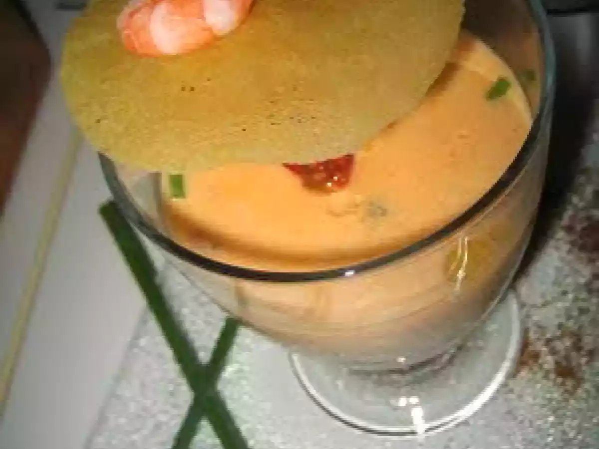 Panna Cotta de bisque de homard et crevettes grises de ma Mer du Nord!!! - photo 2