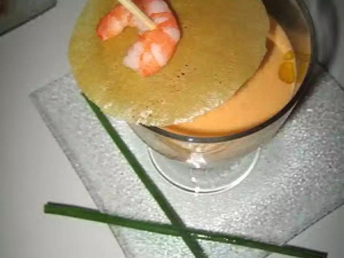 Panna Cotta de bisque de homard et crevettes grises de ma Mer du Nord!!! - photo 3