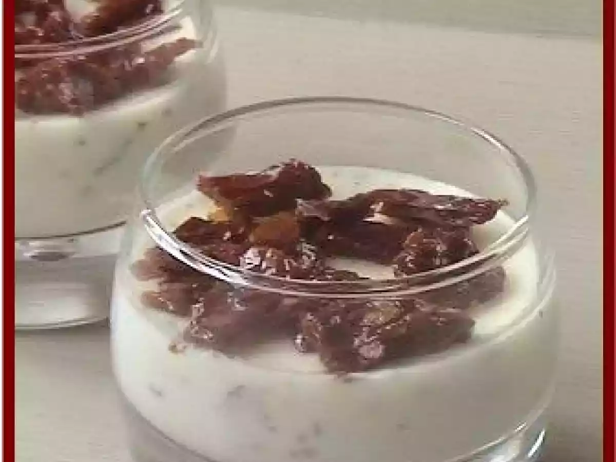 Panna cotta de chèvre- basilic et tomates confites