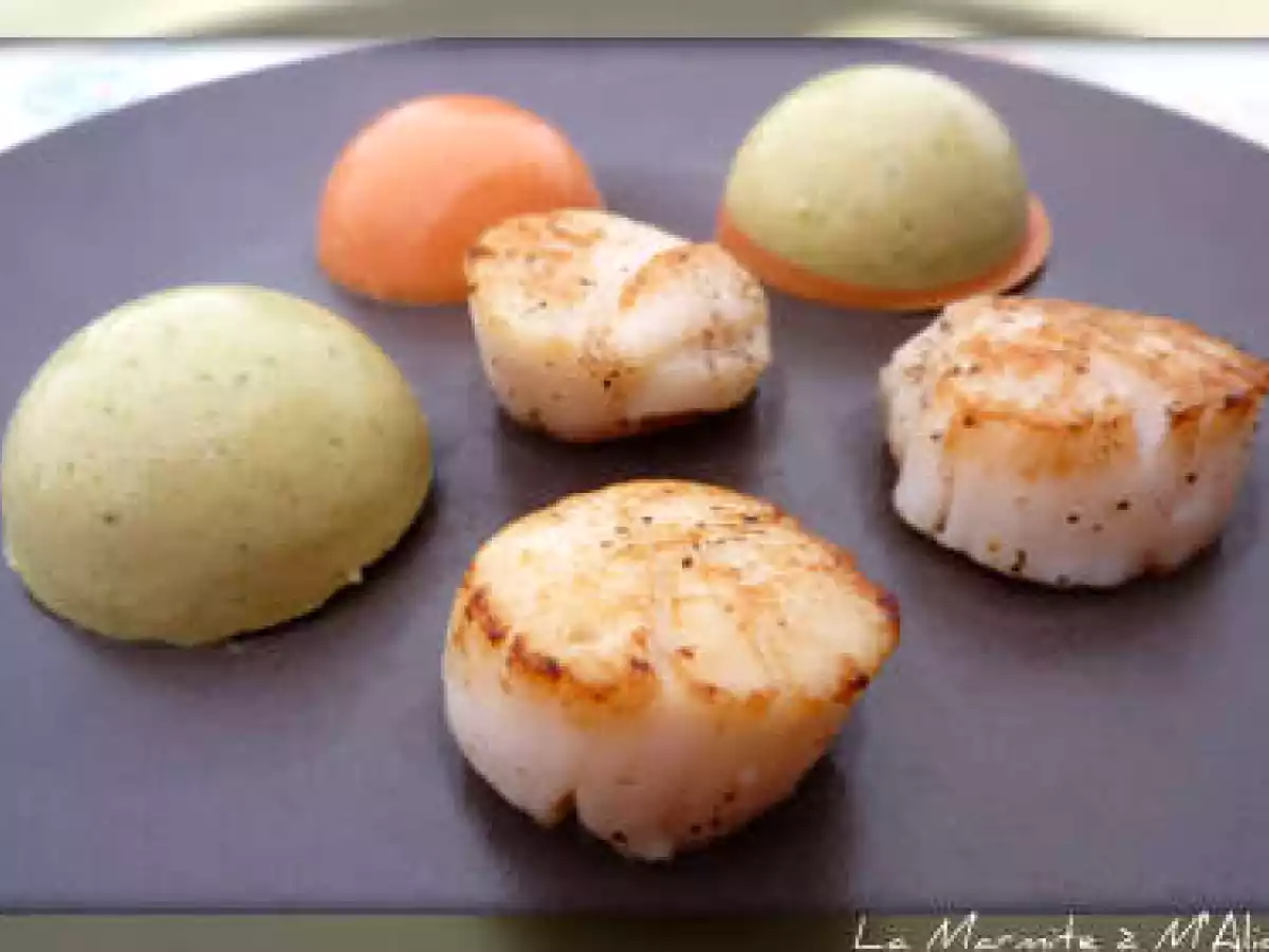 Panna Cotta de Courgettes et Noix de Saint Jacques