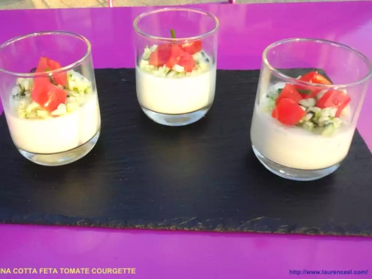 Panna Cotta feta tomate courgette
