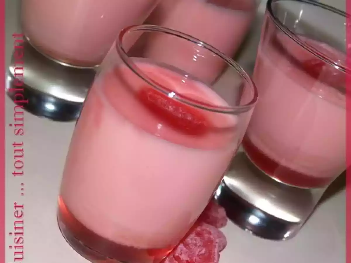 Panna Cotta Rose ... au Coquelicot