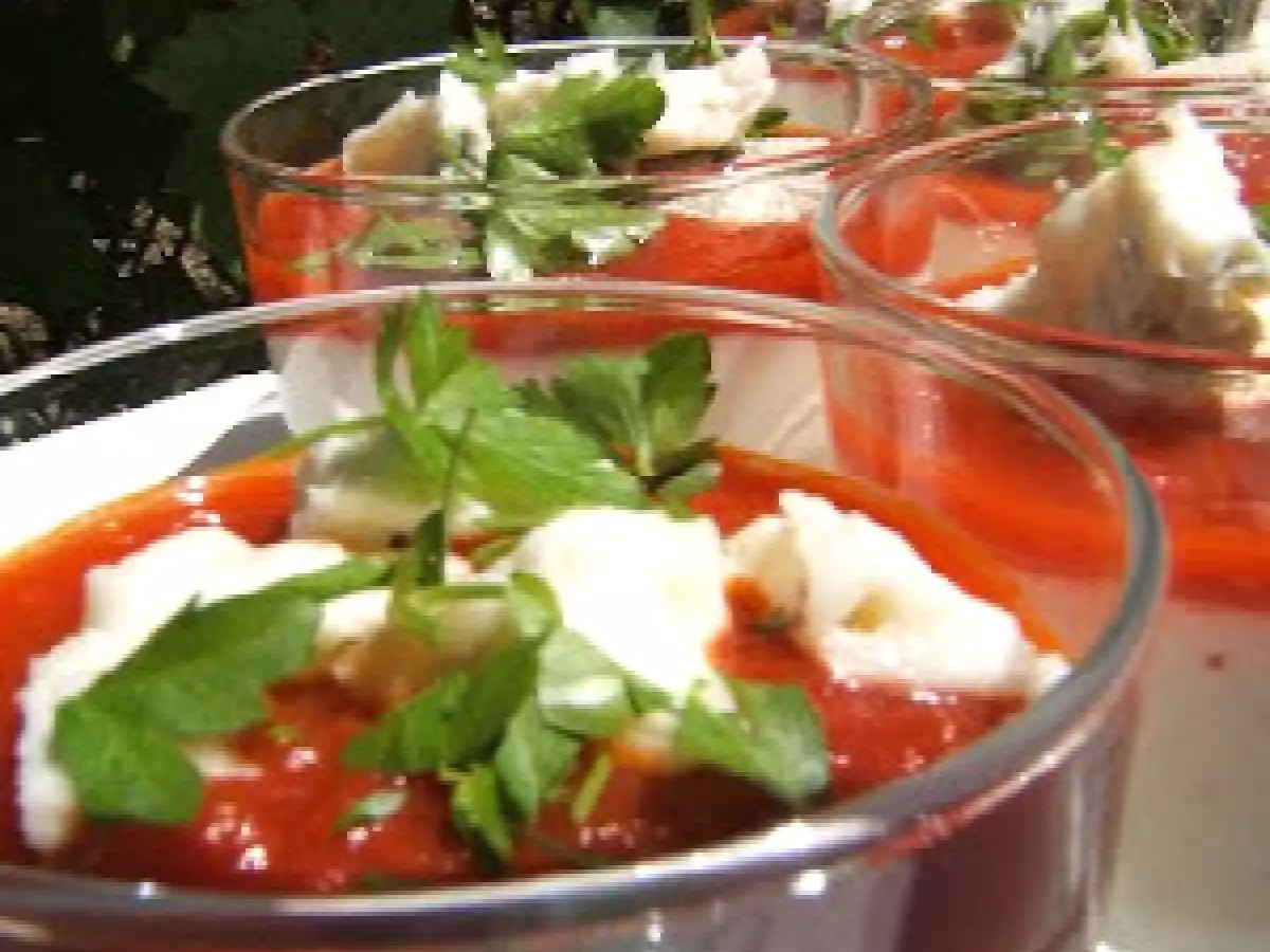 Panna cotta salée au chou-fleur et gorgonzola