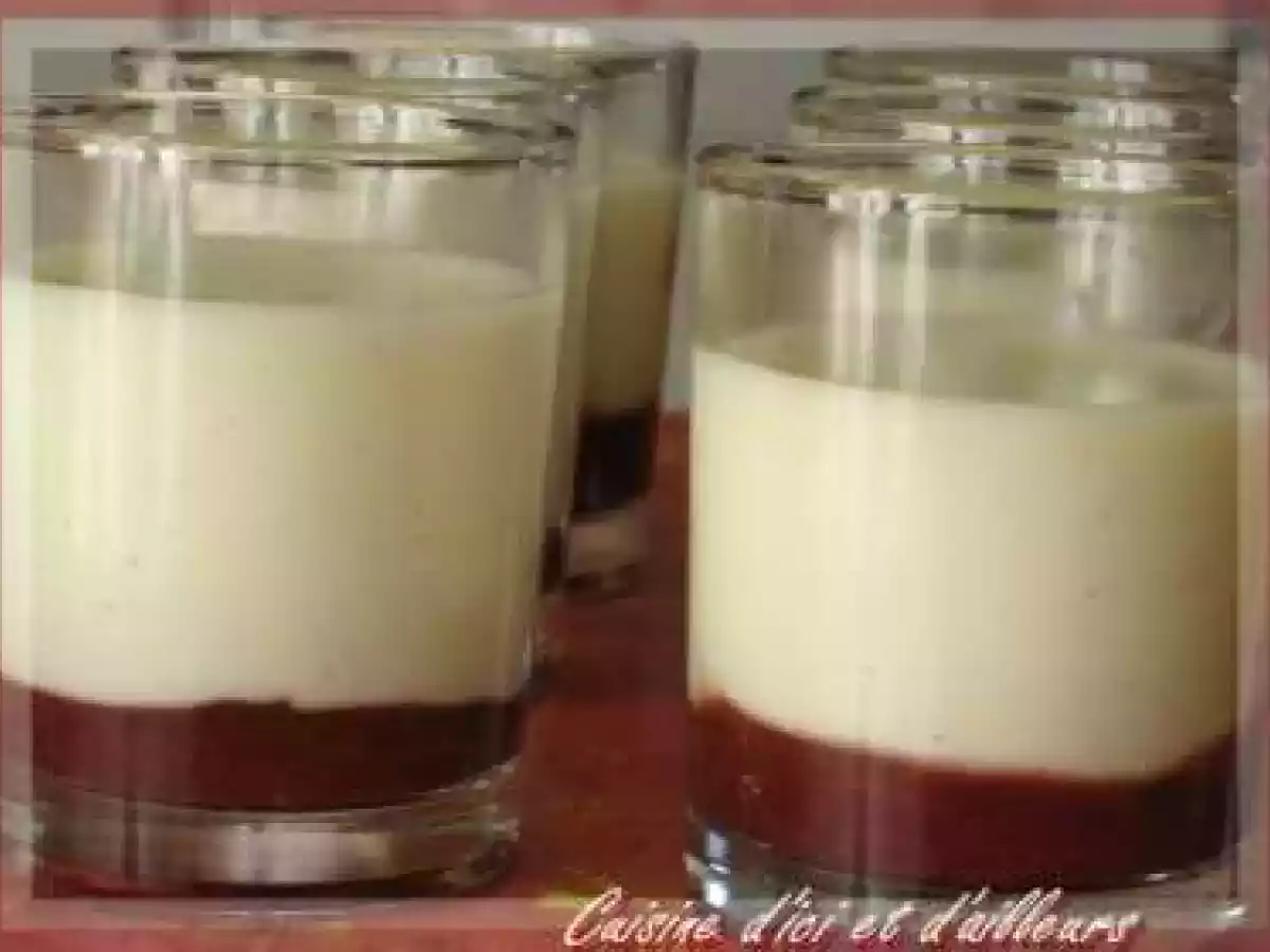 Panna cotta vanille sur compotée de fraise