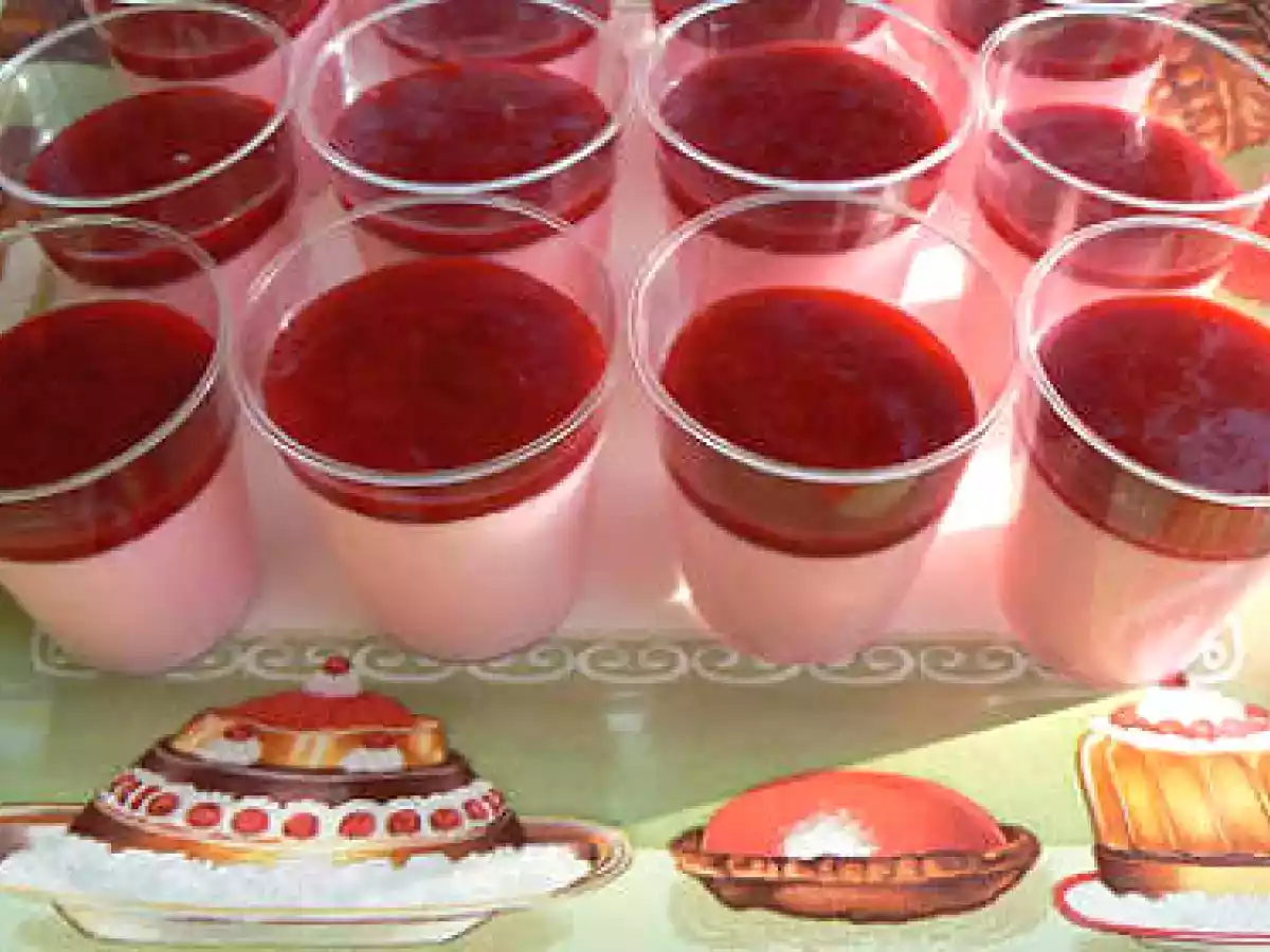 Pannacotta à la rose, coulis de framboises - photo 3