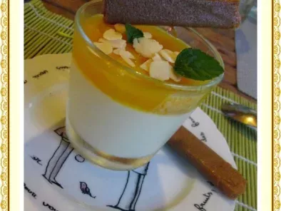 Pannacotta au lait de coco et gelée de mangue
