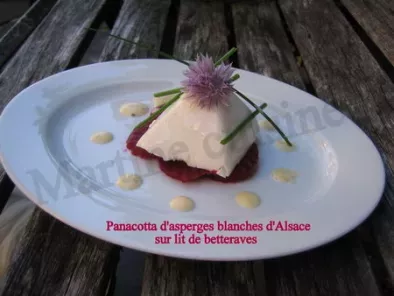 Pannacotta aux asperges blanches d'Alsace
