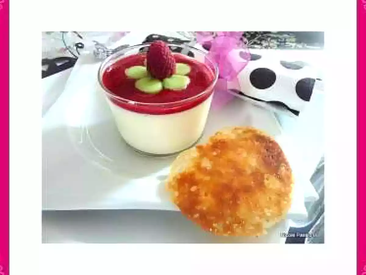 pannacotta light aux agrumes aux framboises