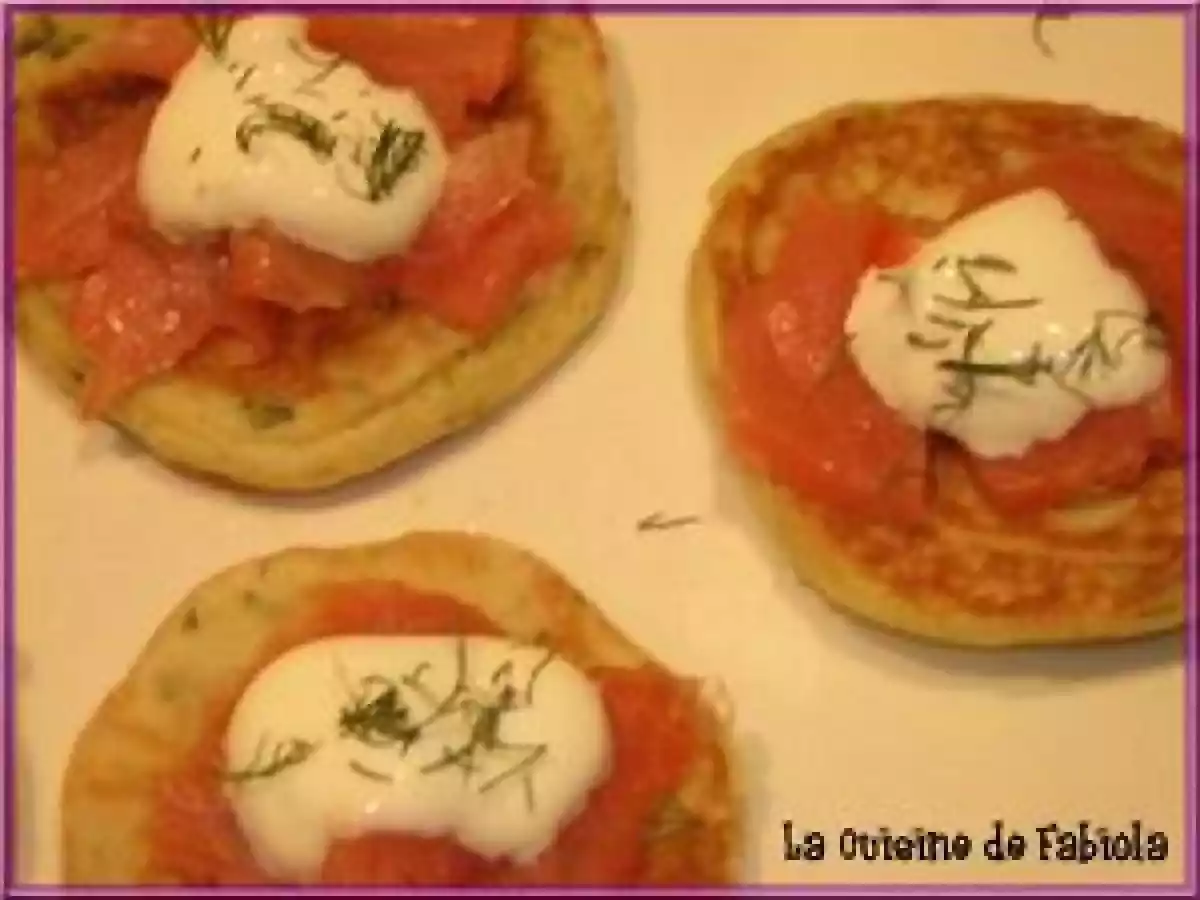 Papanas (blinis) saumon fumé et crème à l'aneth - photo 2