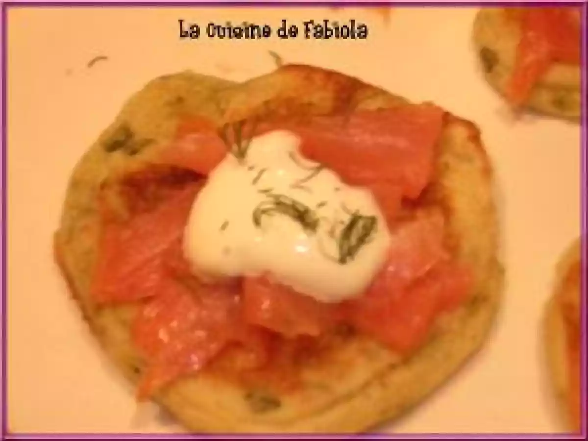 Papanas (blinis) saumon fumé et crème à l'aneth - photo 3