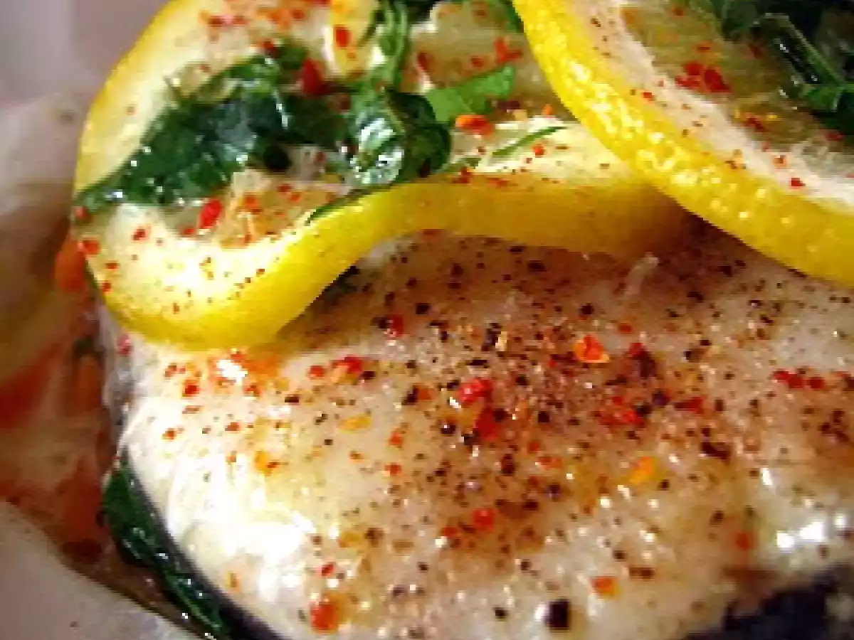 Papillote de merlu au citron