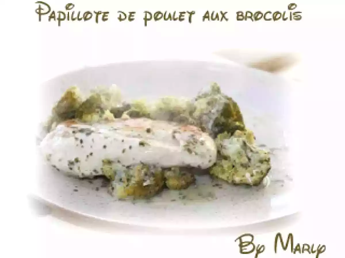 Papillote de poulet aux brocolis
