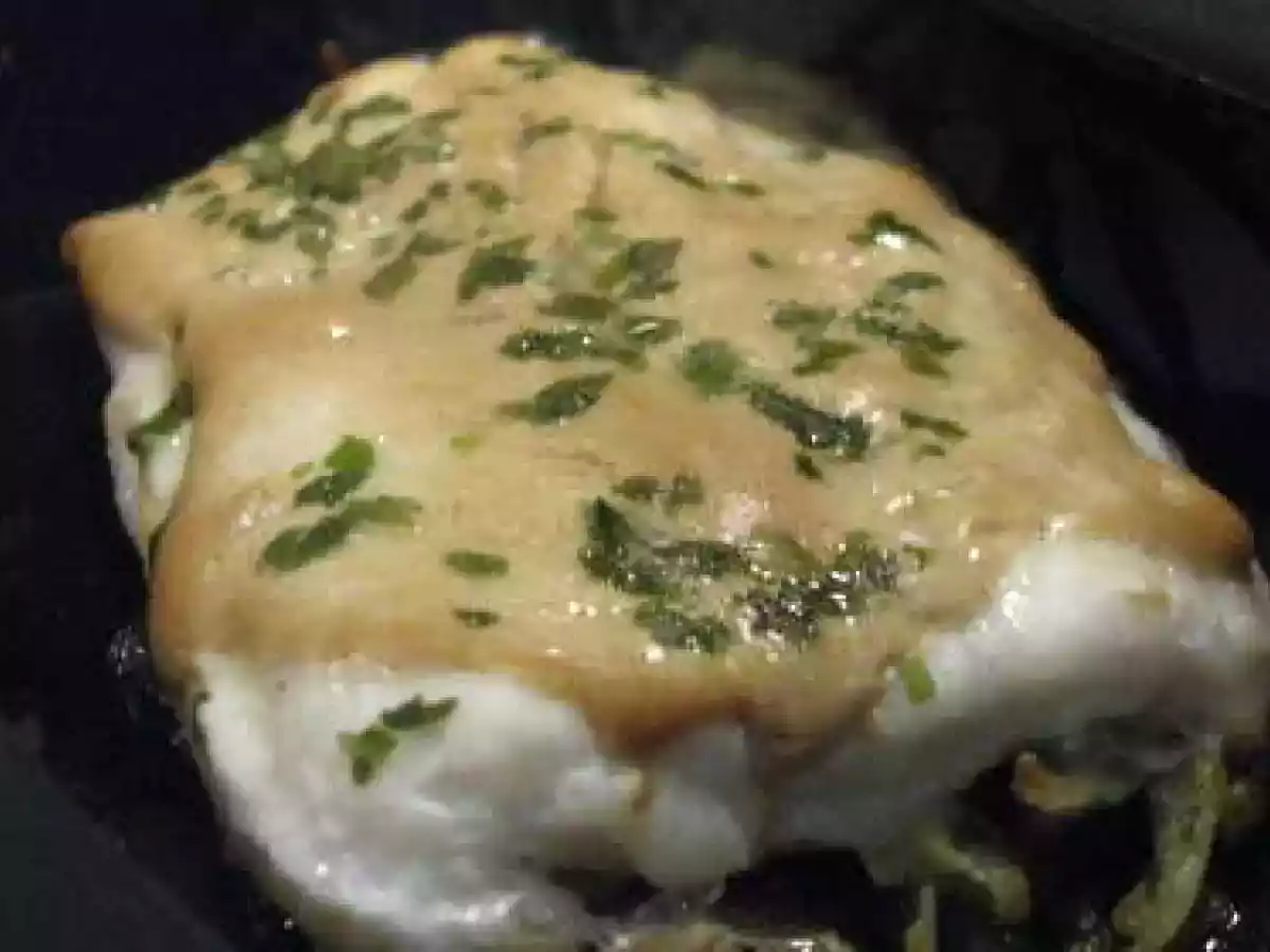 Papillote de sandre aux champignons et oignons à la moutarde - photo 2