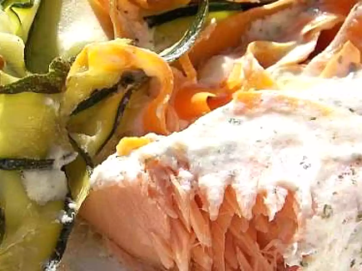 Papillote de saumon au fromage frais