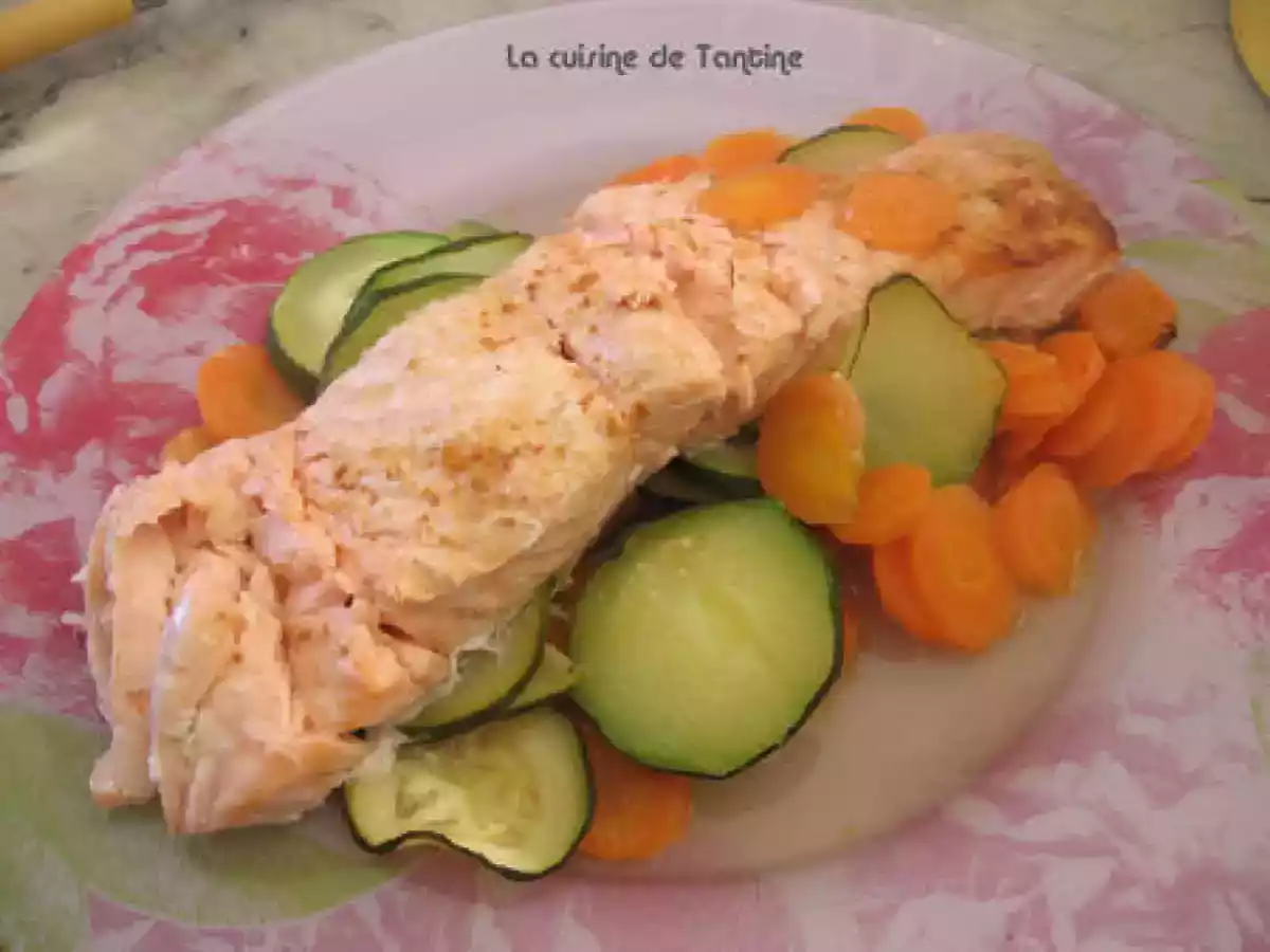 Papillote de saumon aux légumes croquants