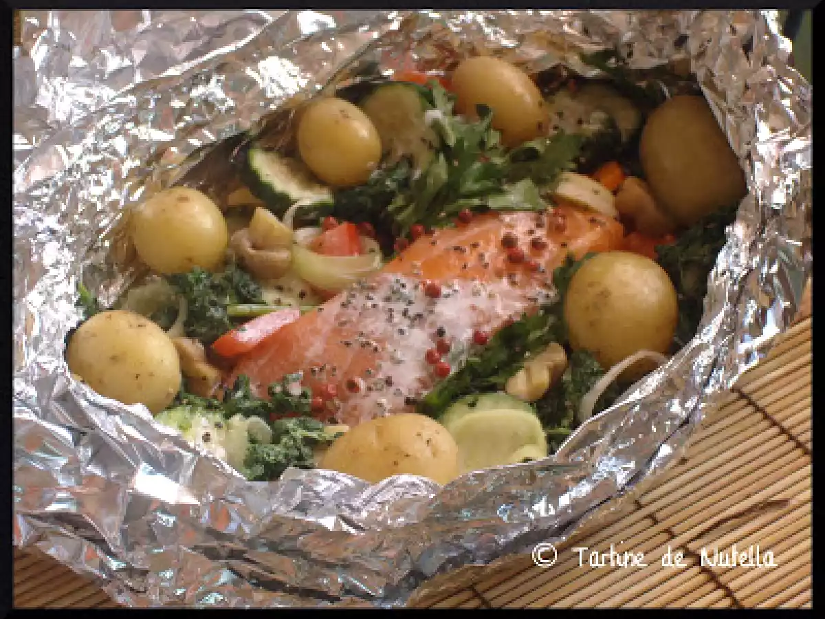 Papillote de saumon et légumes - photo 3