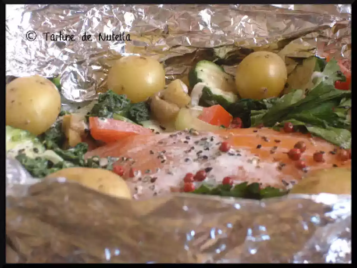 Papillote de saumon et légumes - photo 4