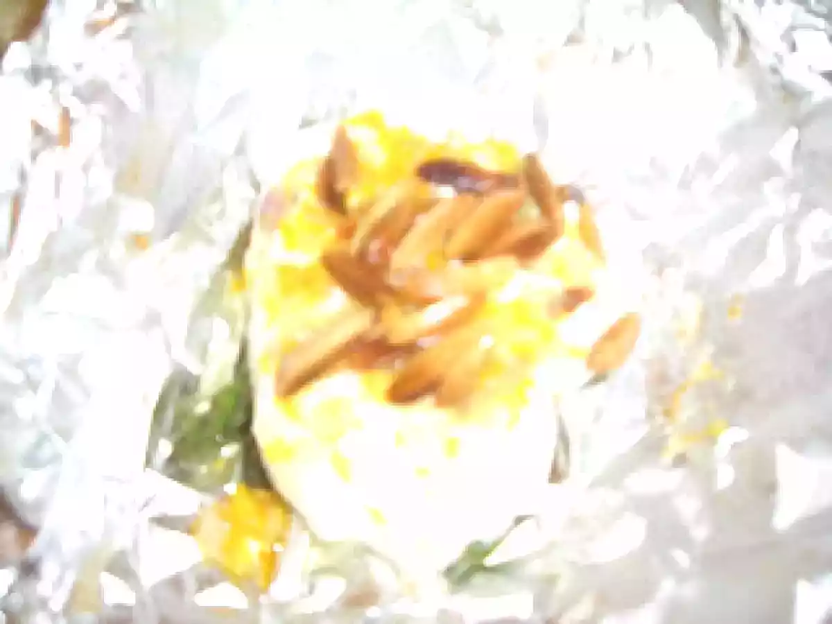 Papillotes de bar aux asperges et amandes