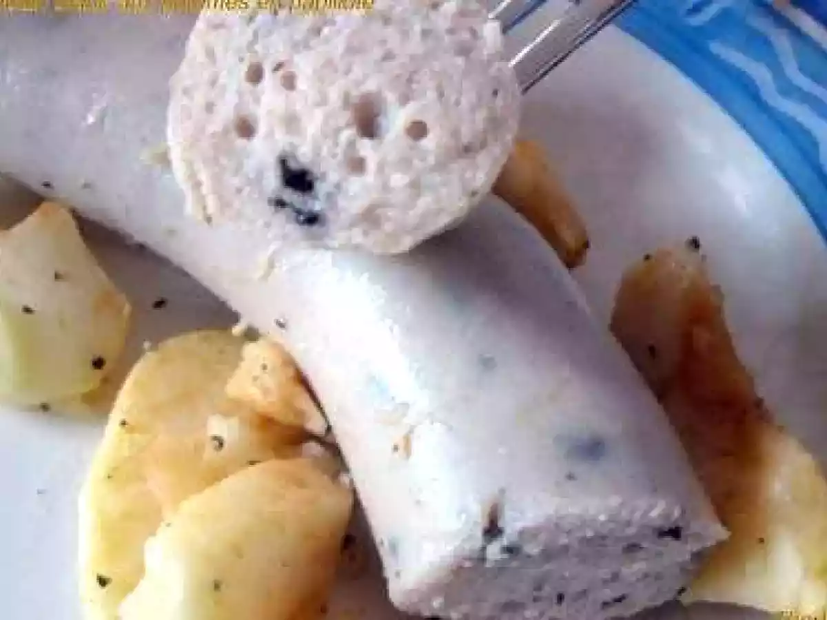 Papillotes de boudin blanc aux pommes