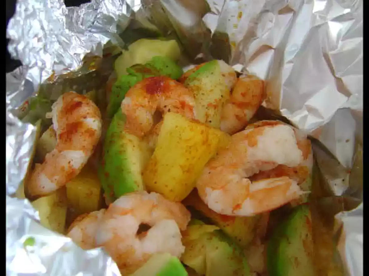 PAPILLOTES DE CREVETTES, AVOCAT & ANANAS - photo 2
