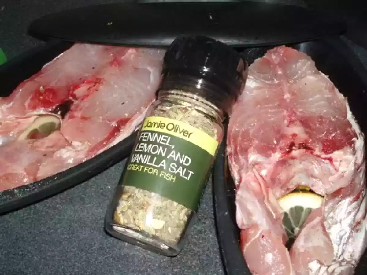 Papillotes de darnes de daurade rose aux sel parfumé