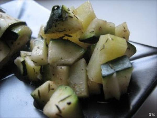 Papillotes de pommes de terre & courgette au paprika