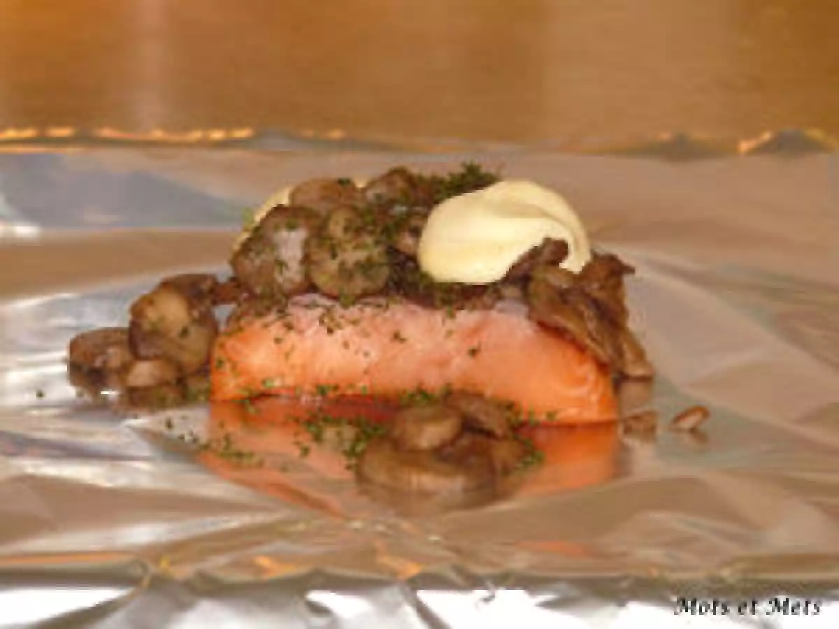 Papillotes de saumon aux champignons